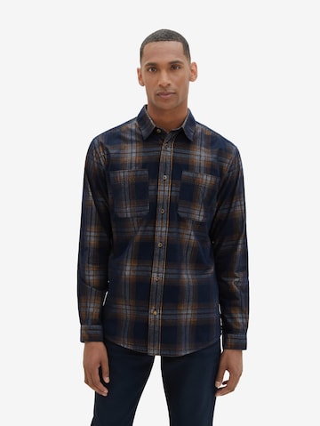 TOM TAILOR Regular fit Button Up Shirt in Blue: front