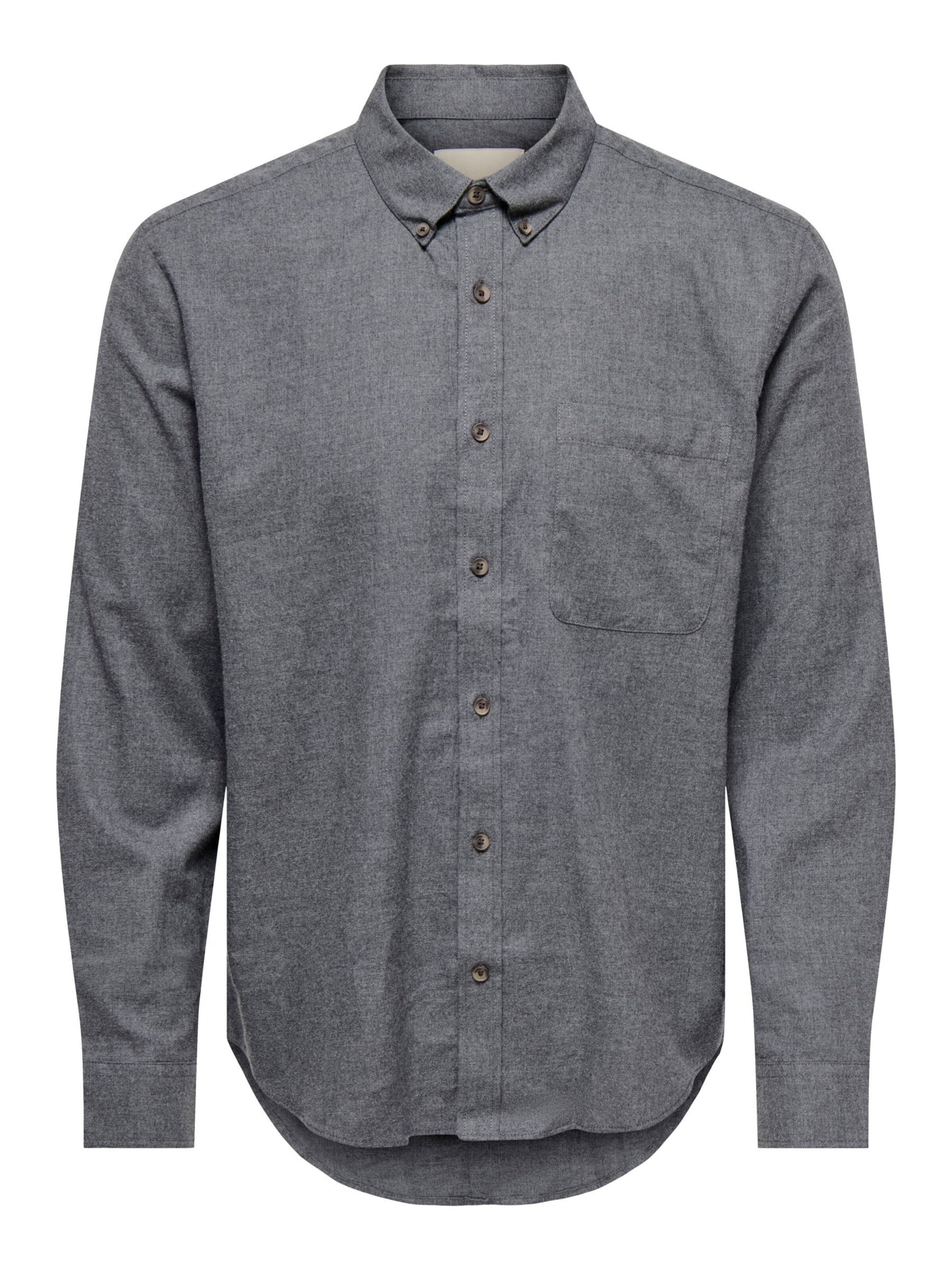 Chemise 'JUPITER' Only & Sons en gris : devant