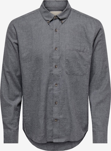 Chemise 'JUPITER' Only & Sons en gris : devant