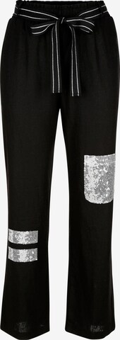 Pantalon MIAMODA en noir : devant