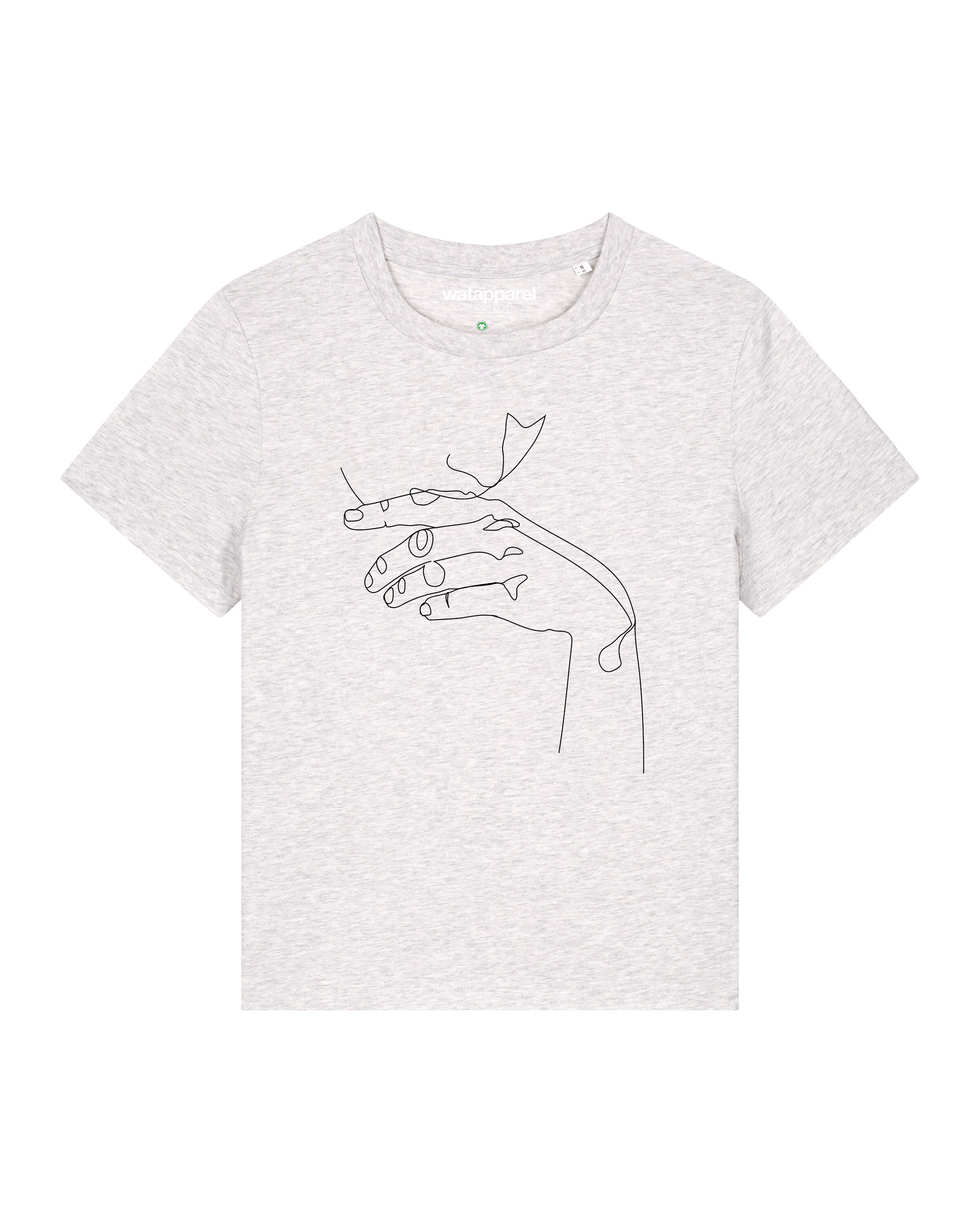 Watapparel Shirt 'Don't Hurt Yourself' in Grau: Vorderseite