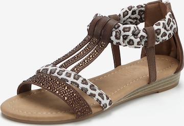 LASCANA Sandals in Brown: front