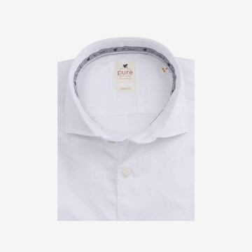 Hatico Regular Fit Kurzarm Freizeithemd in Weiß