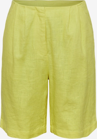 Y.A.S Loosefit Kalhoty se sklady v pase 'Tancy' – žlutá: přední strana