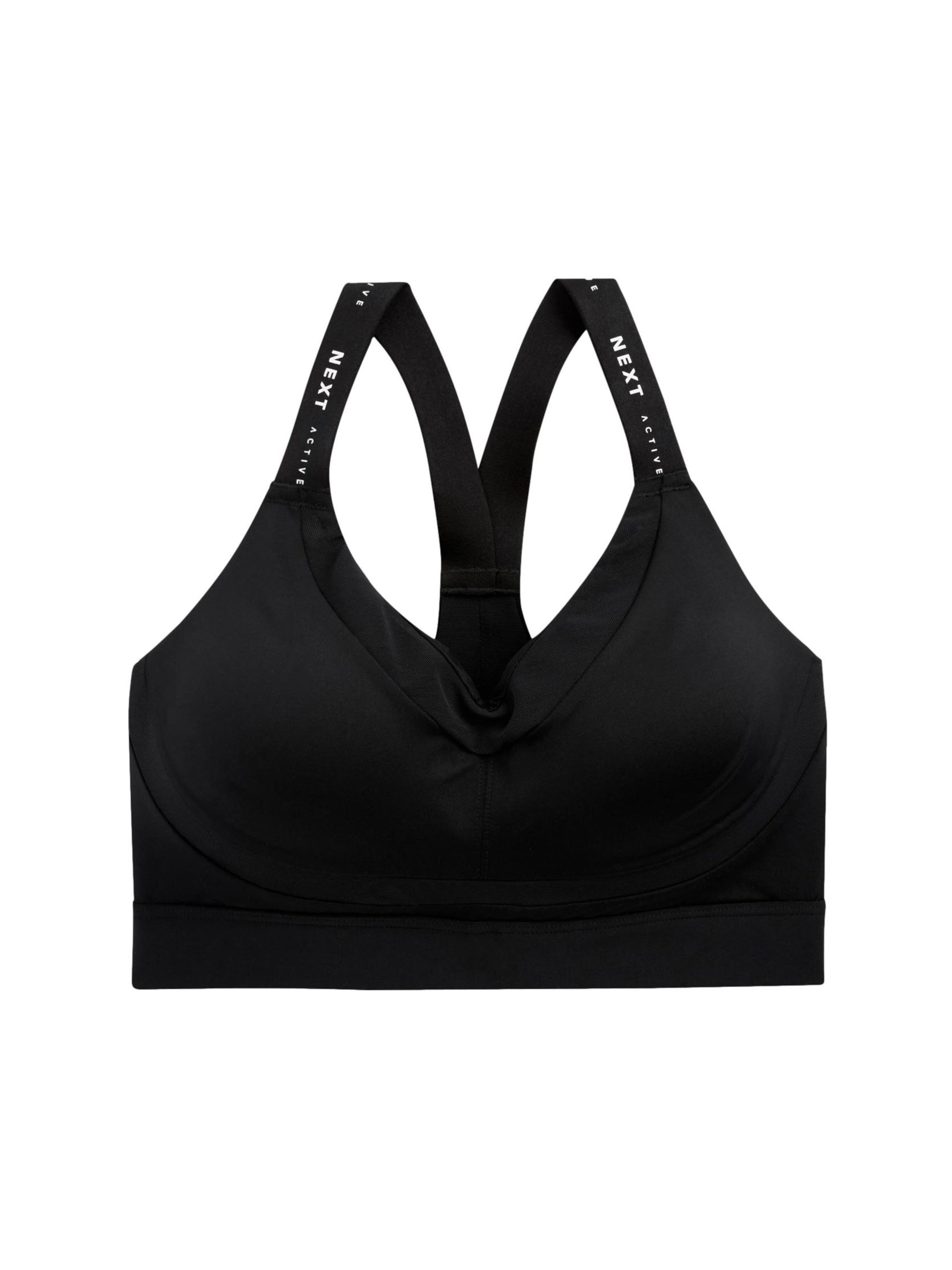 NextBustier Sportski grudnjak - crna boja: prednji dio