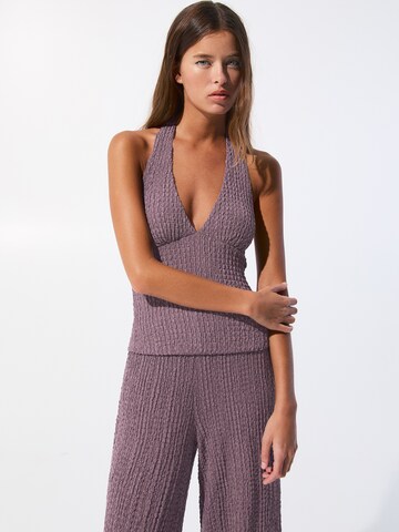 Pull&Bear Top | vijolična barva: sprednja stran