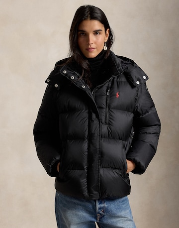 Polo Ralph Lauren Φθινοπωρινό και ανοιξιάτικο μπουφάν 'CRLY' σε μαύρο: μπροστά