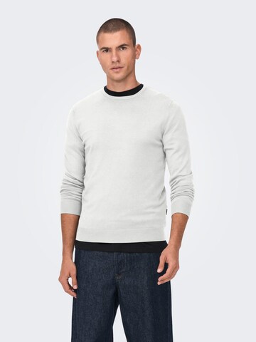Only & Sons Свитер 'WYLER' в Белый: спереди