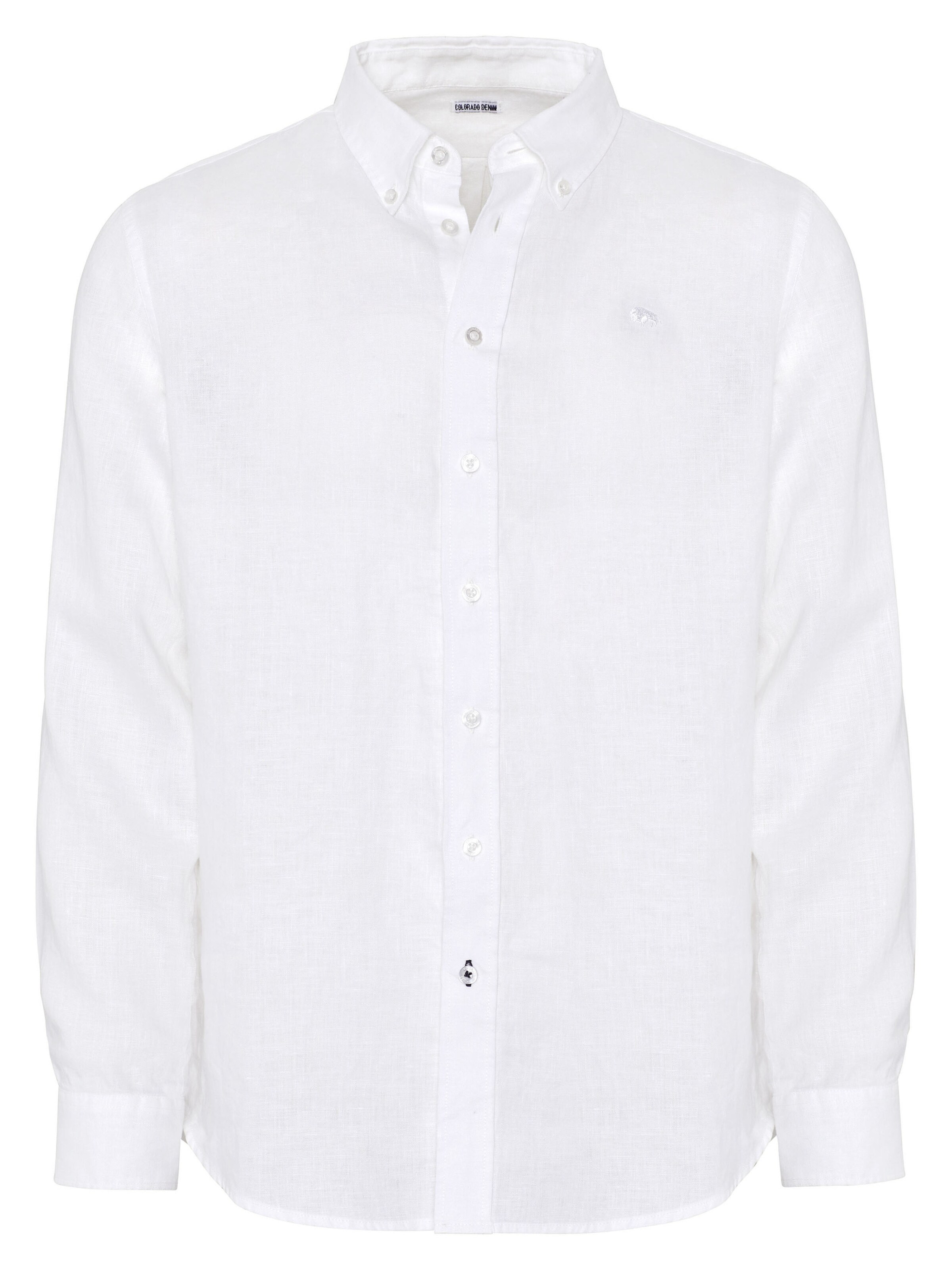 Colorado Denim Button Up Shirt in White: front
