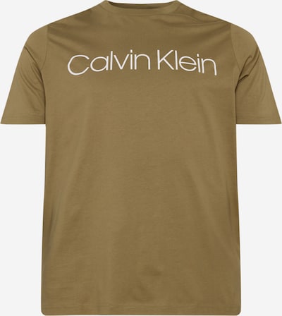 Calvin Klein Big & Tall T-Shirt en olive / blanc, Vue avec produit