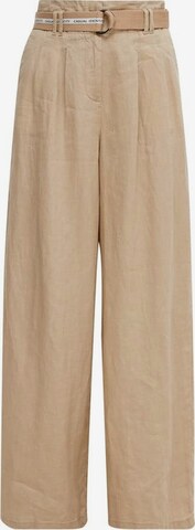 comma casual identity Wide Leg Hose in Beige: predná strana