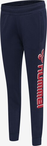 Hummel Tapered Workout Pants in Blue