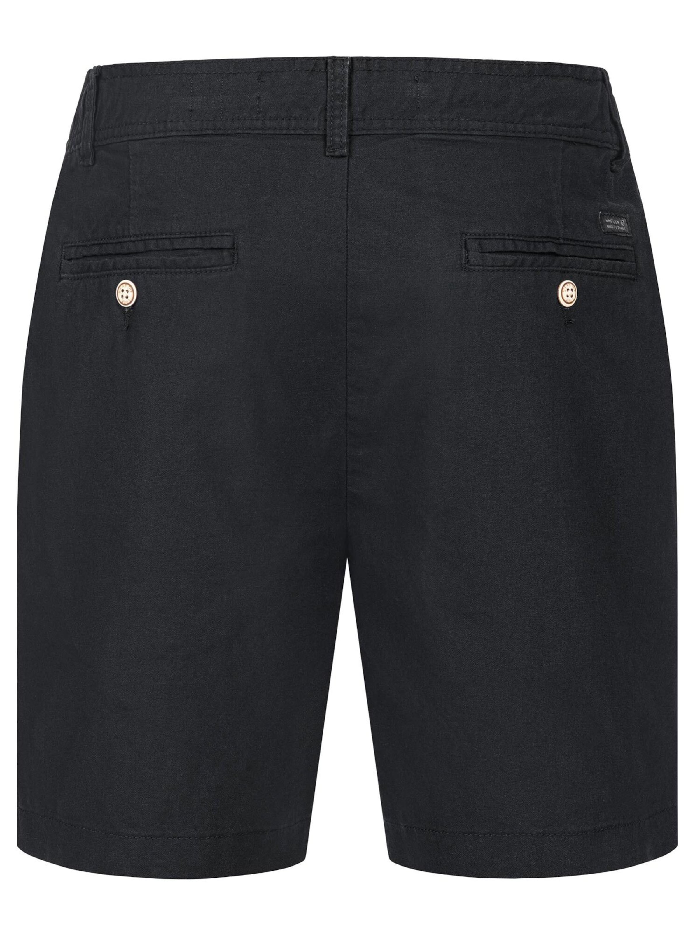 INDICODE JEANS Regular Trousers 'InBow' in Black