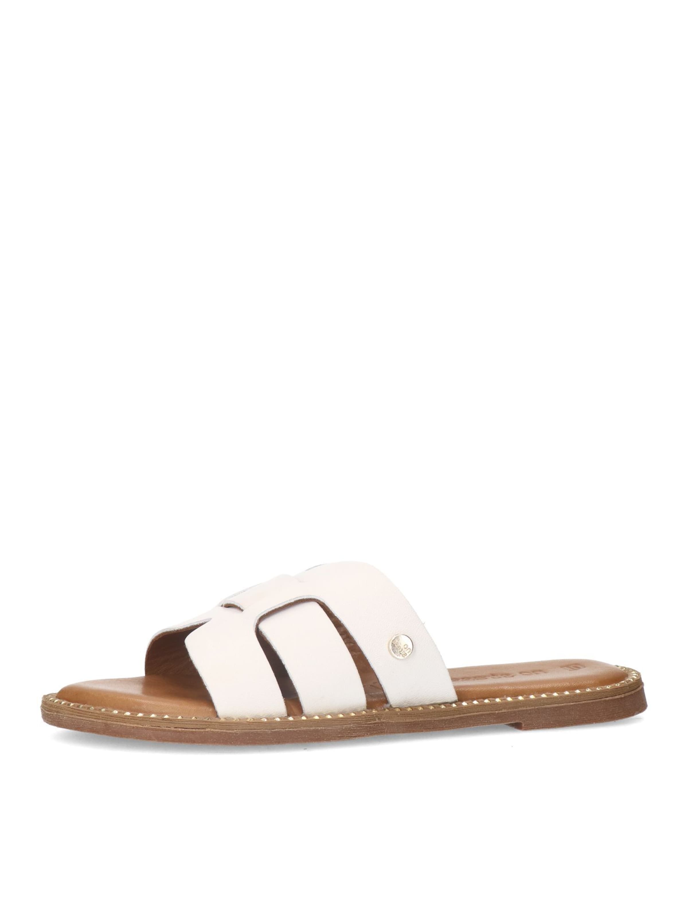 MANFIELD Pantolette in Weiß: Vorderseite