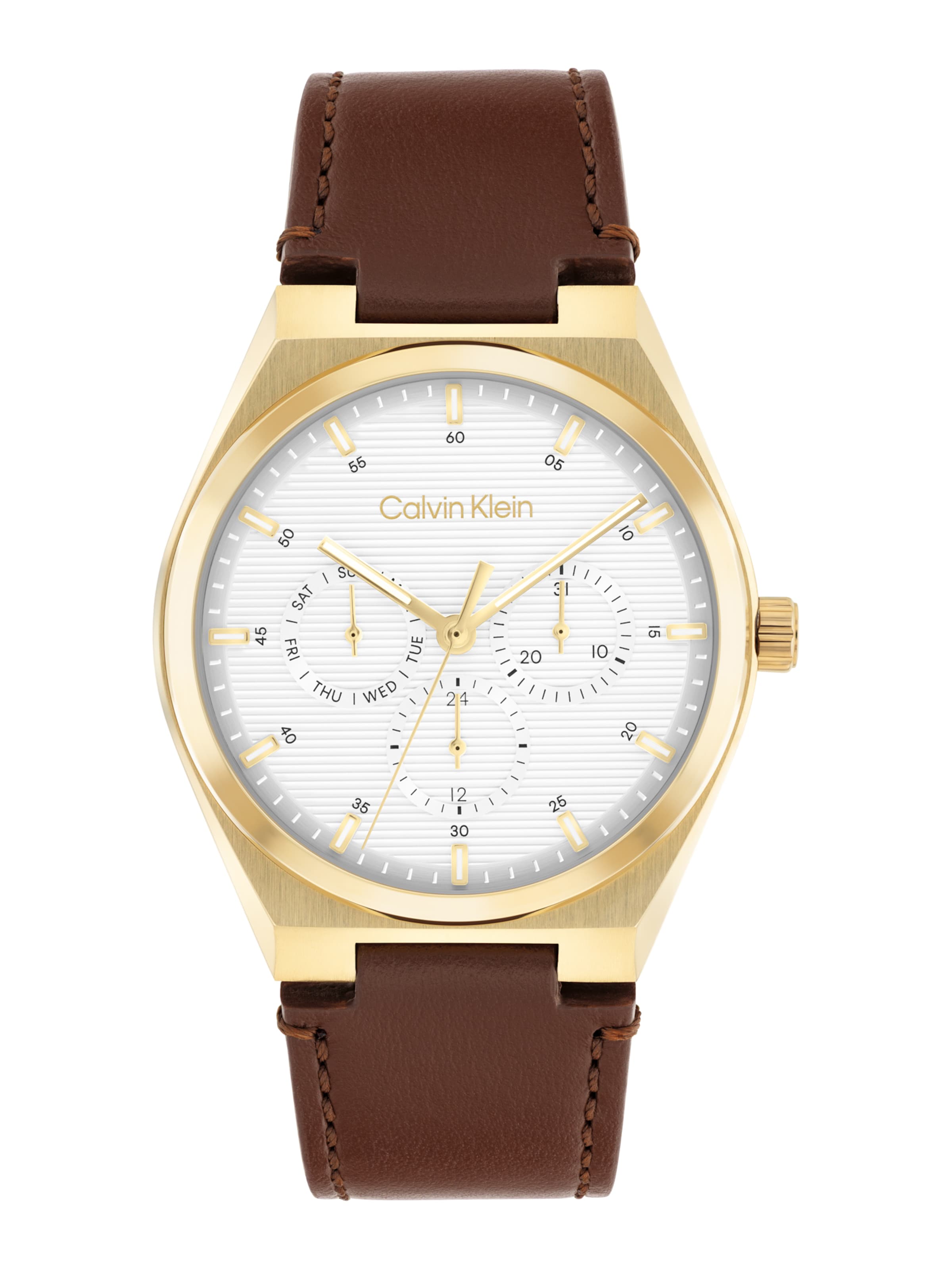 Calvin Klein Αναλογικό ρολόι 'Motion' σε καφέ: μπροστά