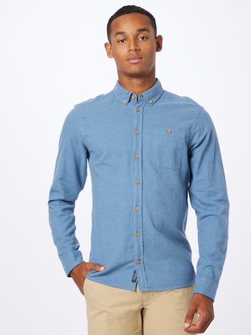 Coupe regular Chemise BLEND en bleu : devant