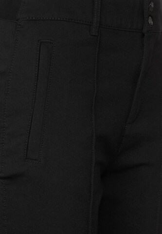 STREET ONE Flared Pleat-Front Pants in Black