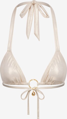 Moda Minx Triangel Bikini Top 'Mykonos Pendant Hoop Triangle' in Beige: predná strana