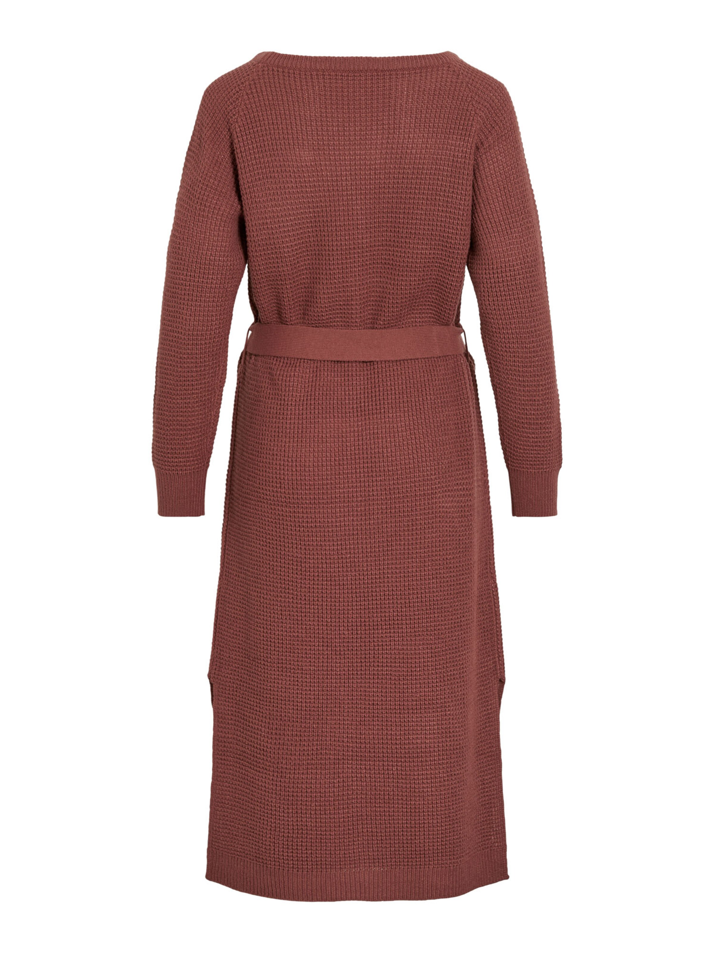 VILA Πλεκτό φόρεμα 'VIBUBBA' σε κόκκινο