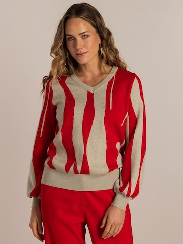 IVY BEAU Knitted top 'IVY Beau Suvie rood' in Red