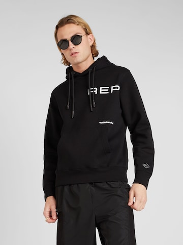 REPLAYSweater majica - crna boja: prednji dio