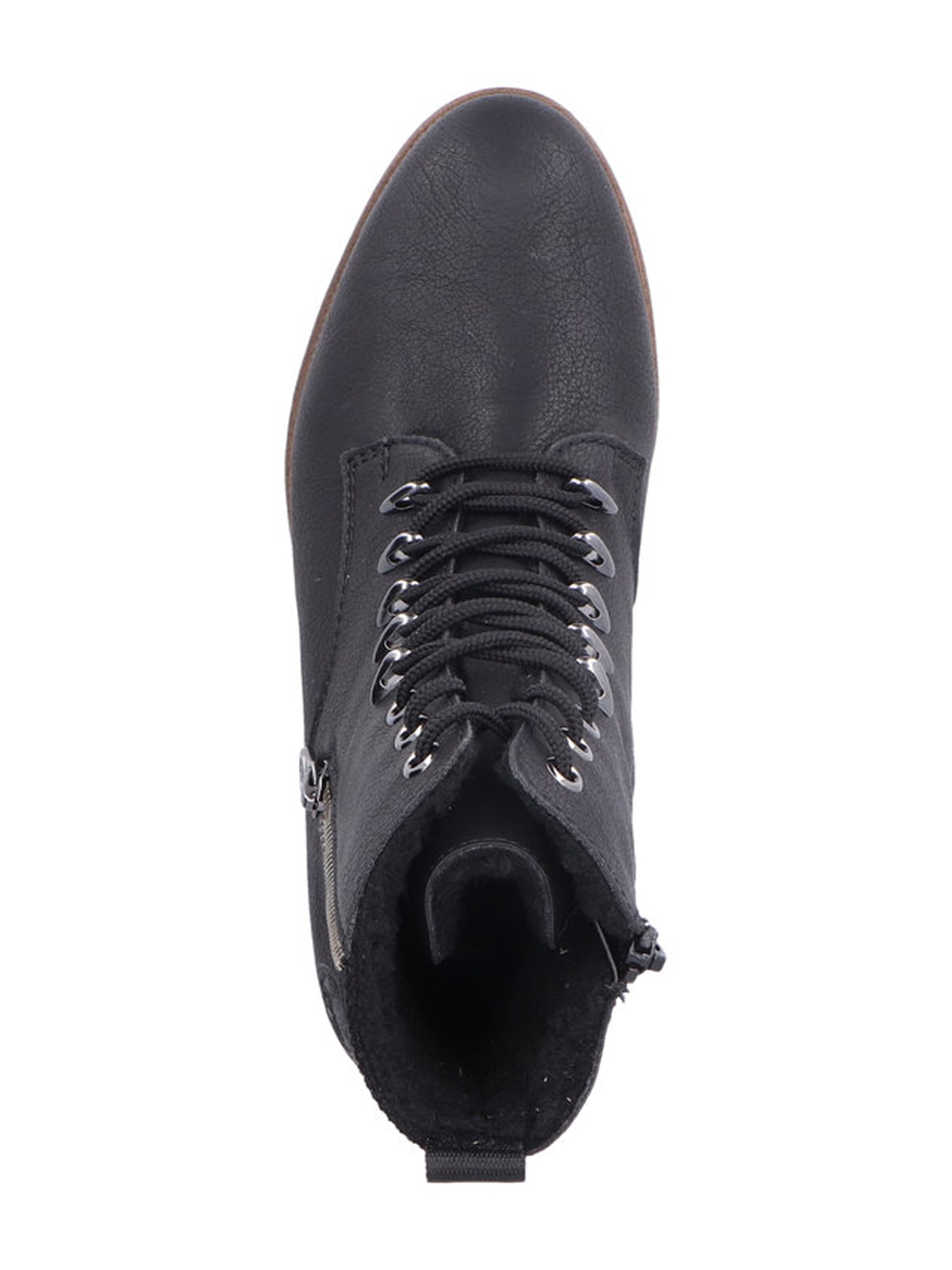 Rieker Šněrovací kozačky – černá