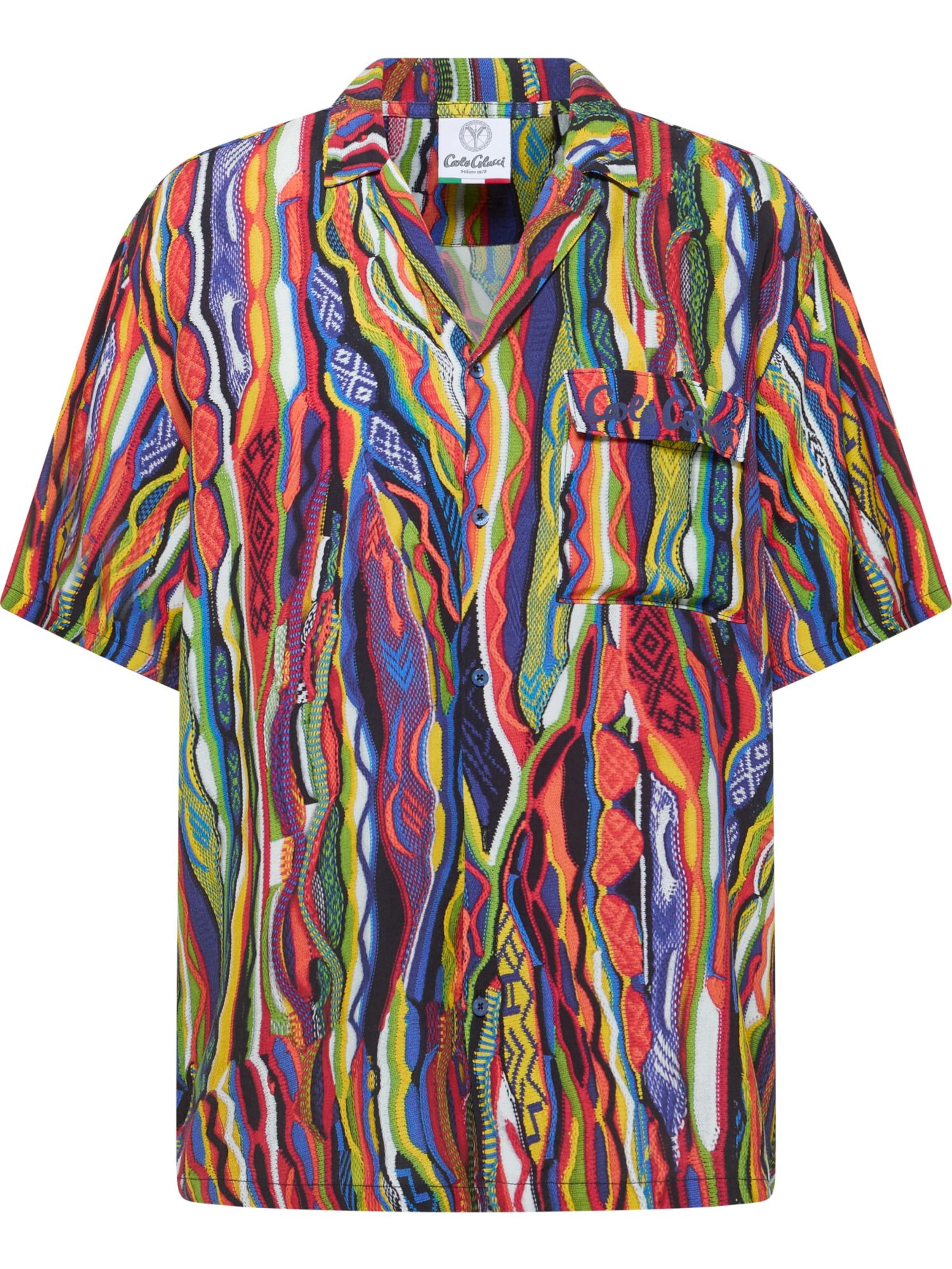 Chemise ' Federa ' Carlo Colucci en mélange de couleurs : devant