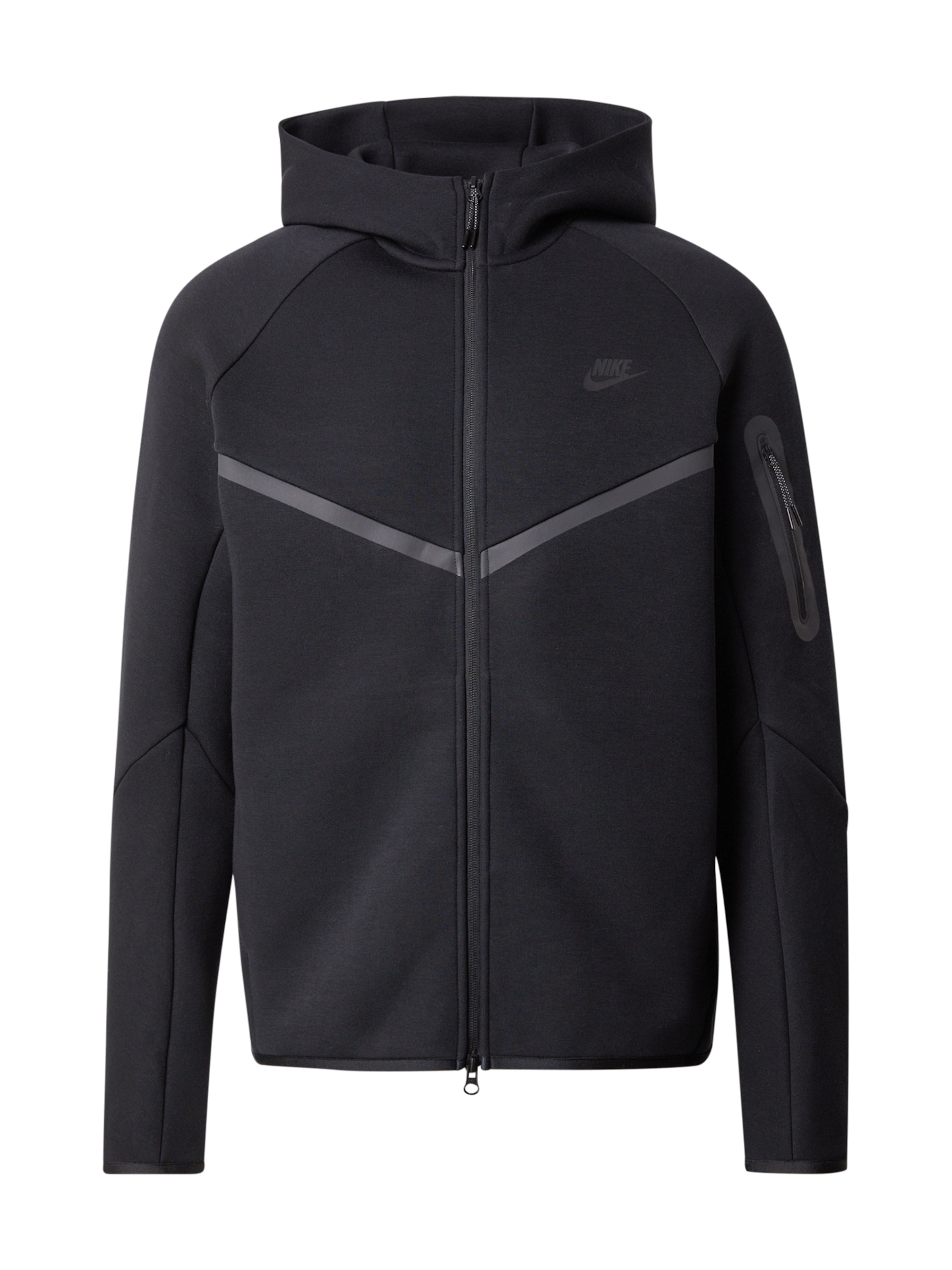 Nike Sportswear Sweatjacka &#x27;Tech Fleece&#x27; i svart: framsida