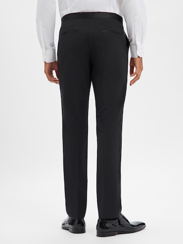 Regular Pantalon à plis BOSS en noir
