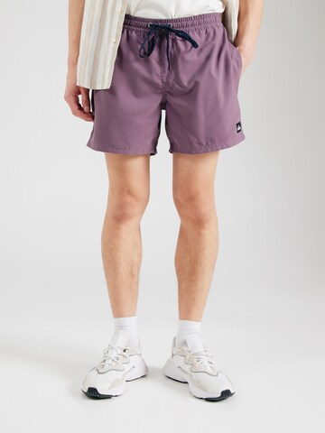 QUIKSILVER - Regular Calções de banho 'Solid 15' em roxo: frente