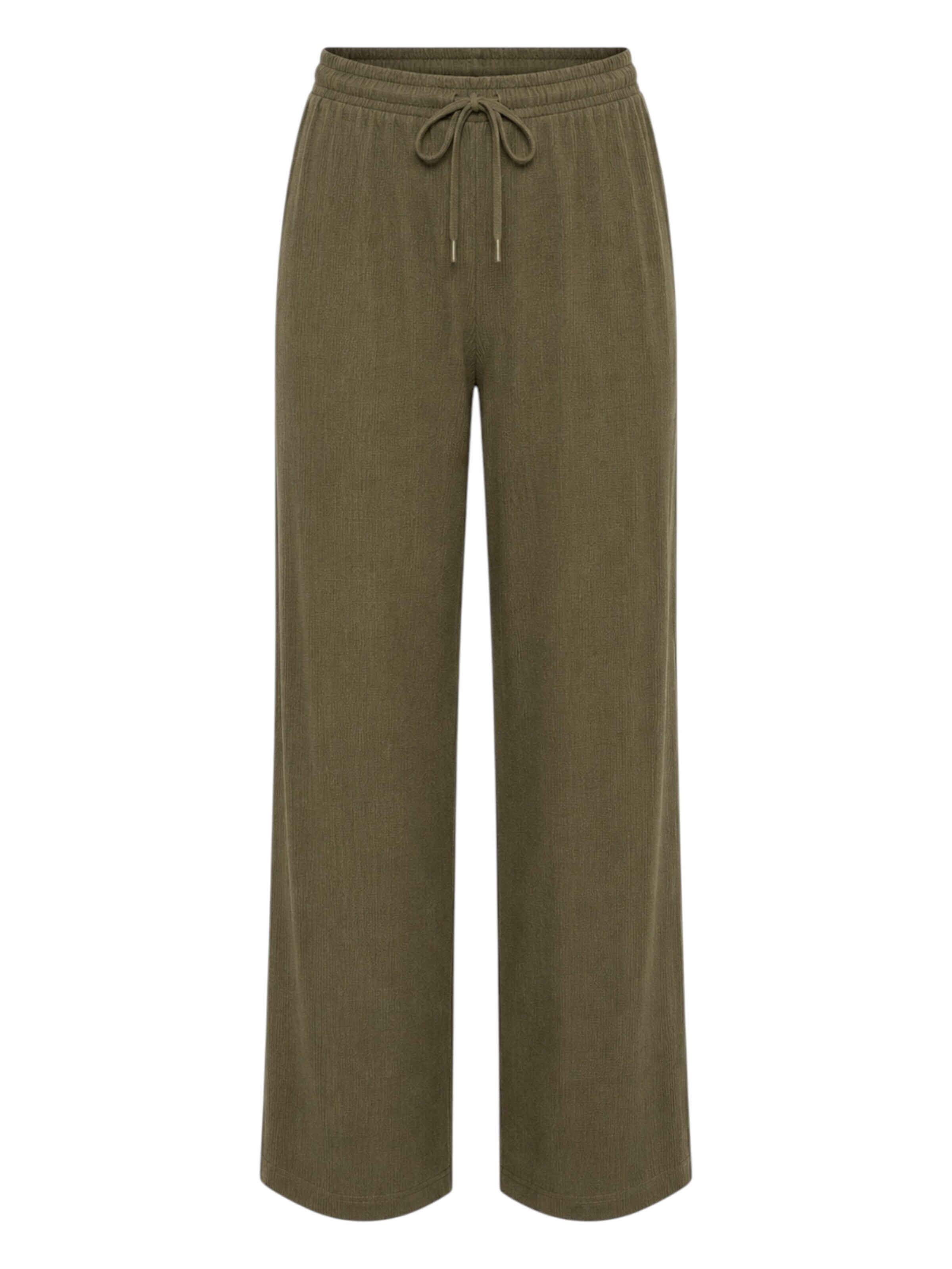 fashionshowcase Broek 'FLORYN – Palazzohose Crinkle' in Groen: voorkant