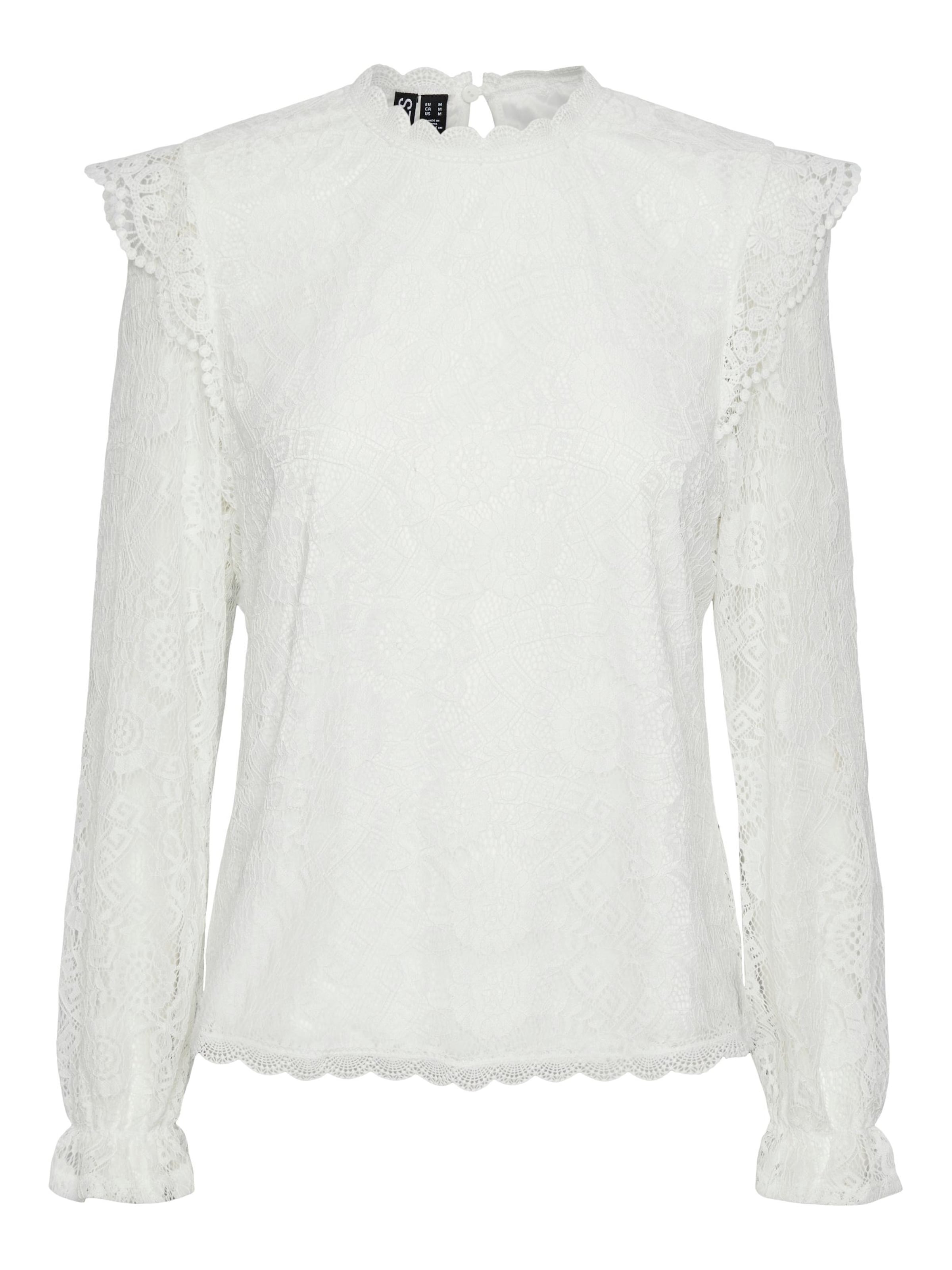 PIECES - Blusa em branco: frente