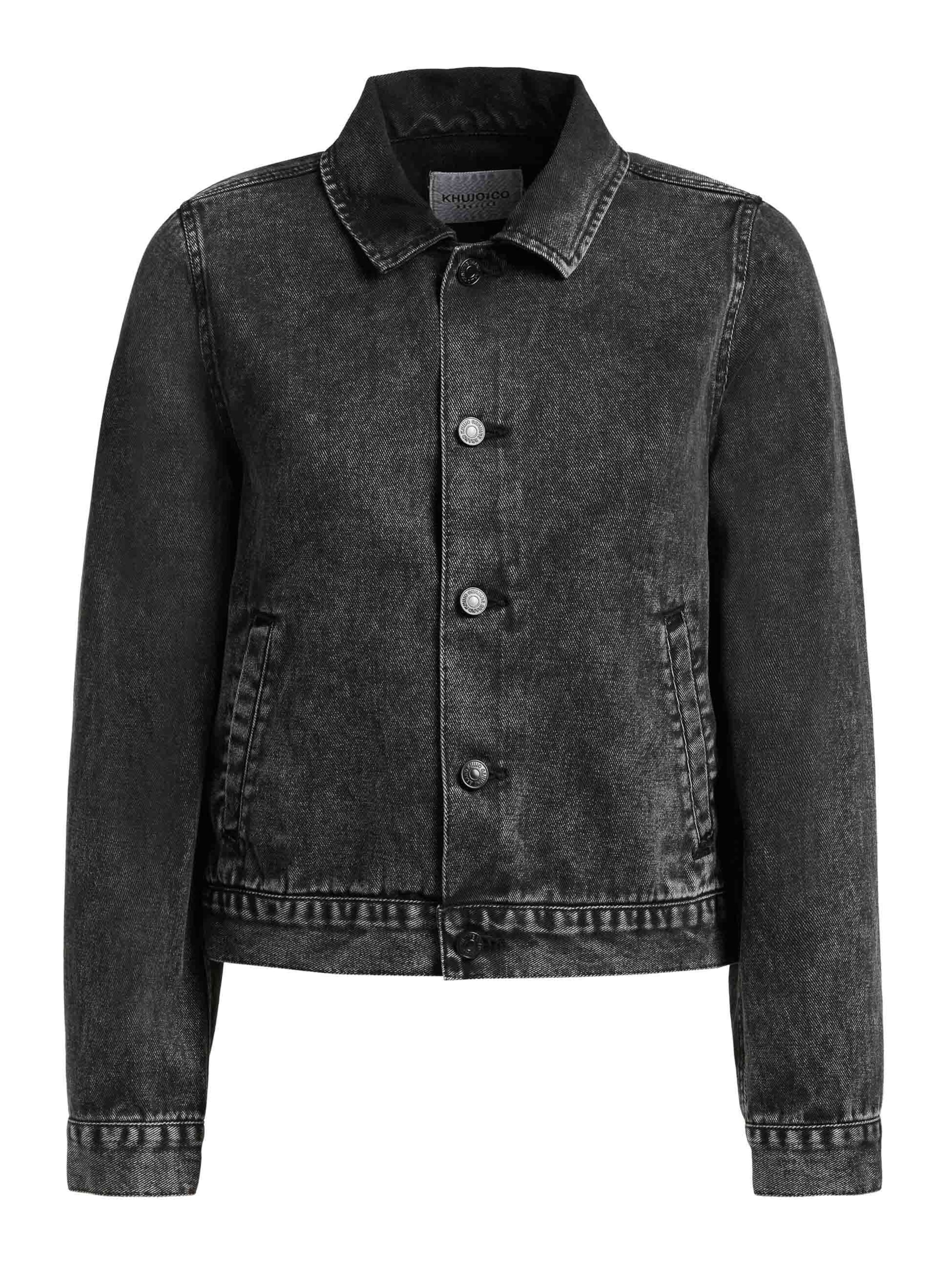 Veste mi-saison 'RENIA' khujo en noir : devant