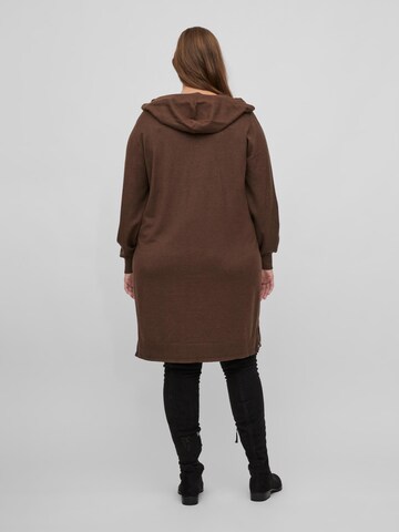 Vila Curve Knit dress in Brown