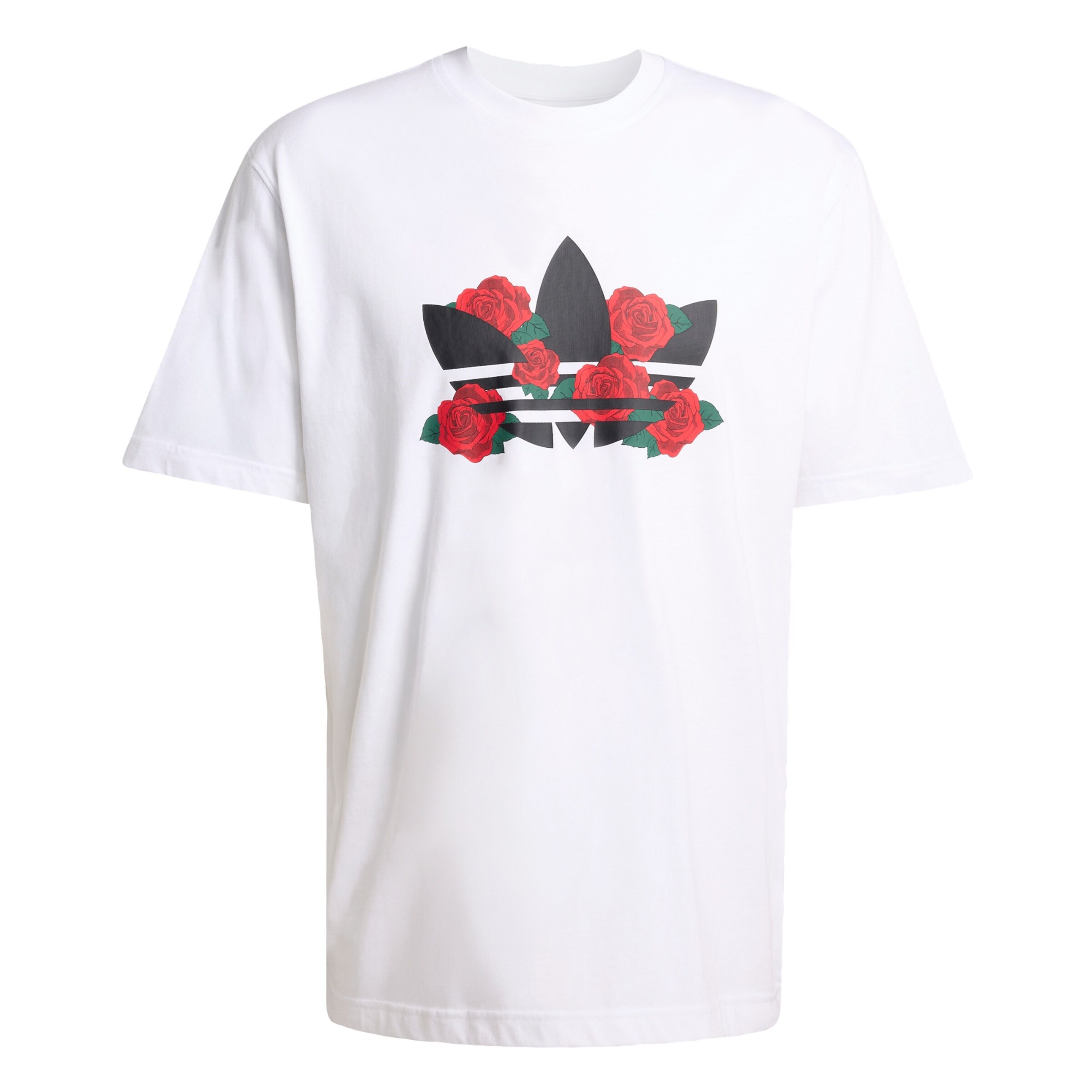 ADIDAS ORIGINALS Shirt 'Trefoil Series Roses' in Dark green / Red / Black / White, Item view
