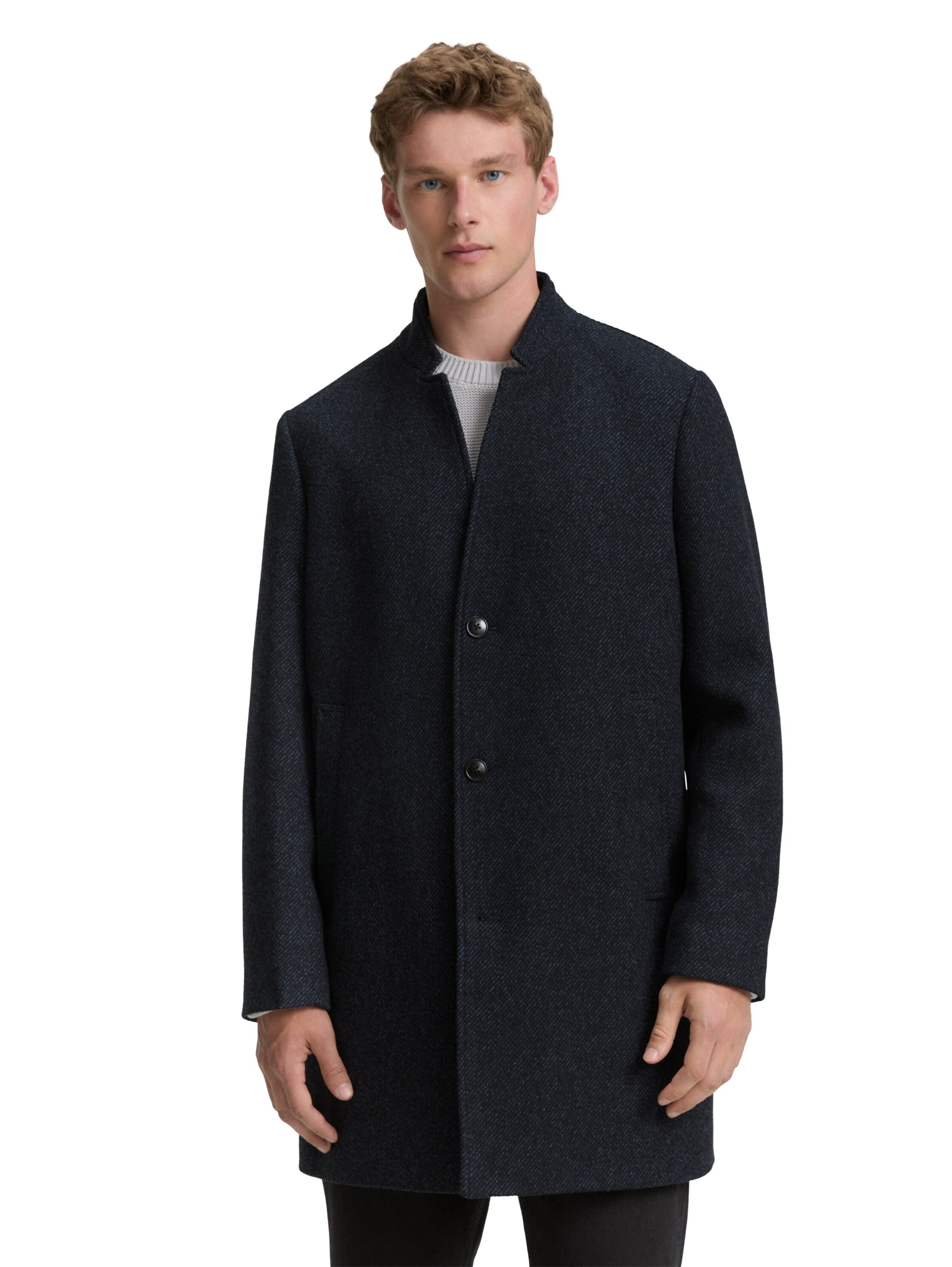TOM TAILOR DENIM Between-Seasons Coat in Blue: front