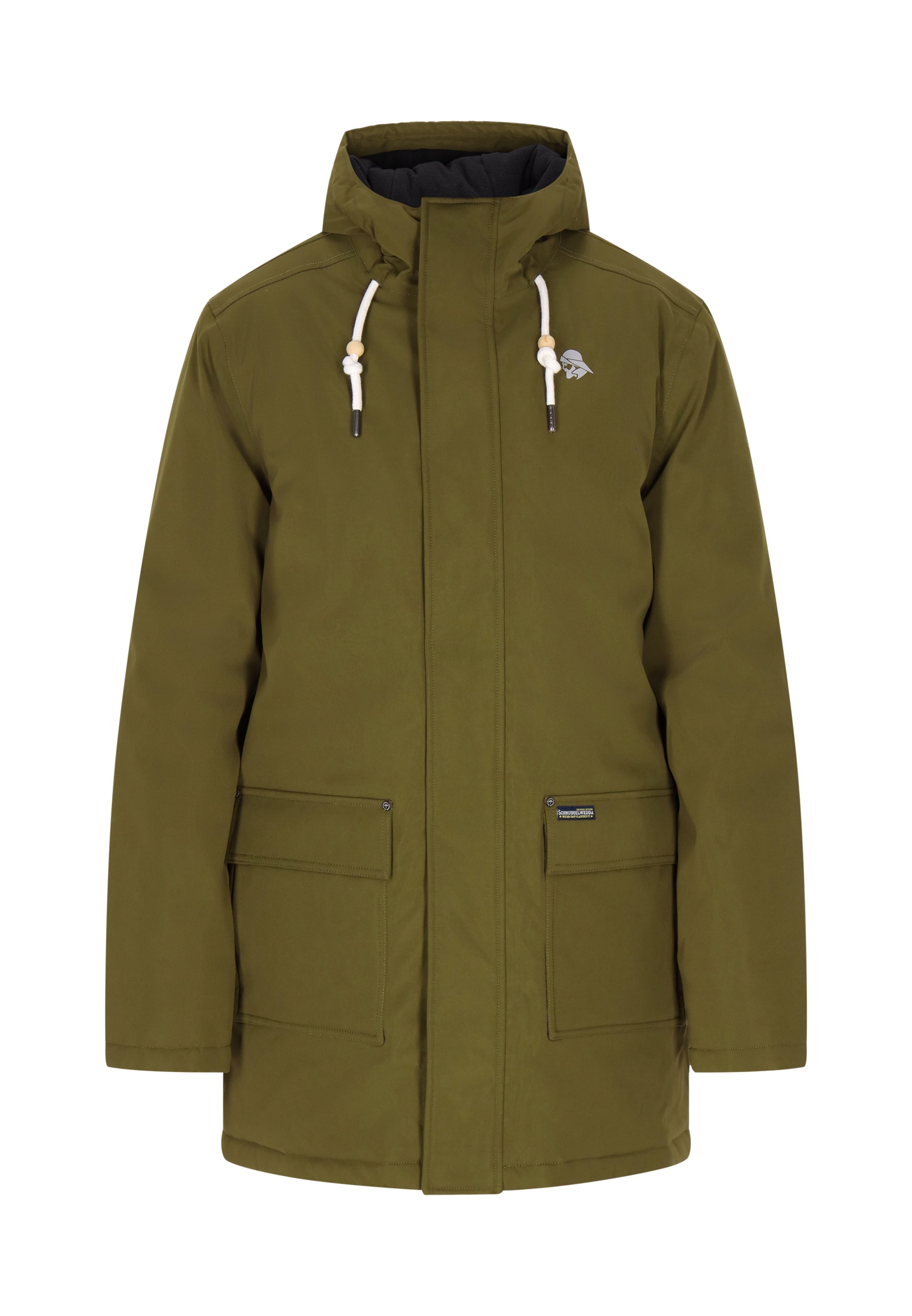 Giacca invernale di Schmuddelwedda in verde: frontale