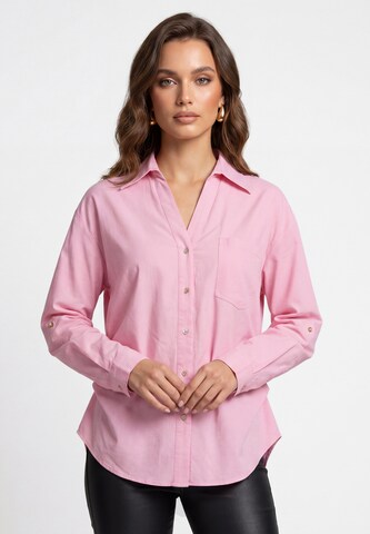 faina - Blusa em rosa: frente