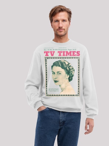 Sweat-shirt 'TV Times Queen Elizabeth II 1957 Cover' F4NT4STIC en blanc