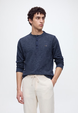 INDICODE JEANS Kampsun 'Dorburn Grandad', värv sinine