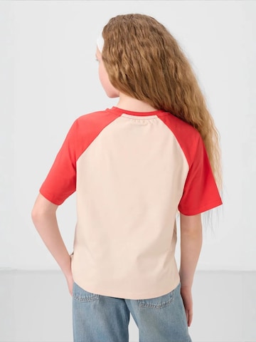 Tommy Life Koszulka 'TOMMY Unisex Jugend-T-Shirt Aus Baumwoll-Elasthan' w kolorze czerwony