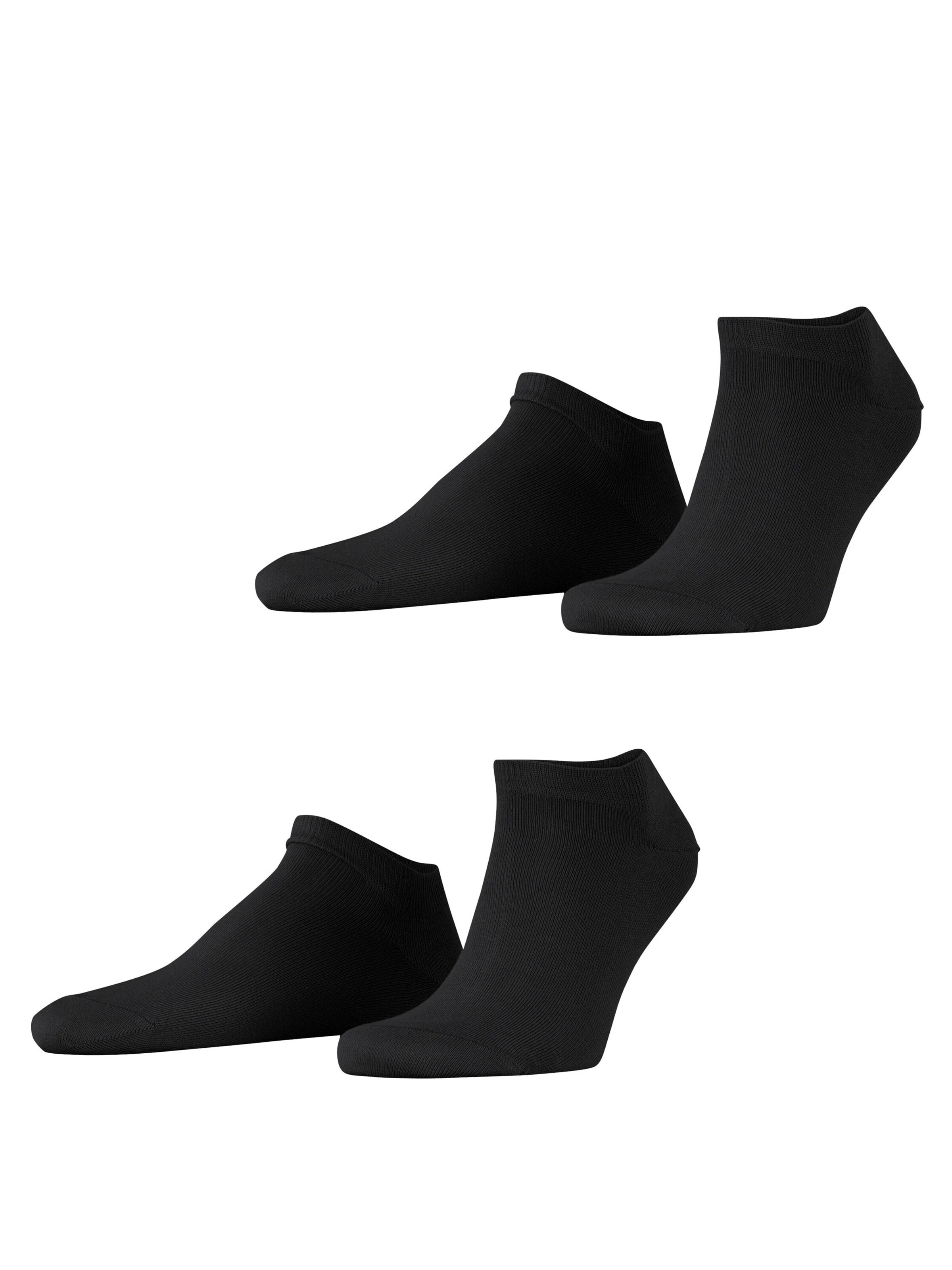 ESPRIT Füßlinge 'Basic Uni 2-Pack'‌‌‌‌‌‌‌‌ in Schwarz: Vorderseite