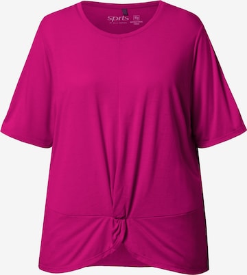 T-shirt Ulla Popken en rose : devant