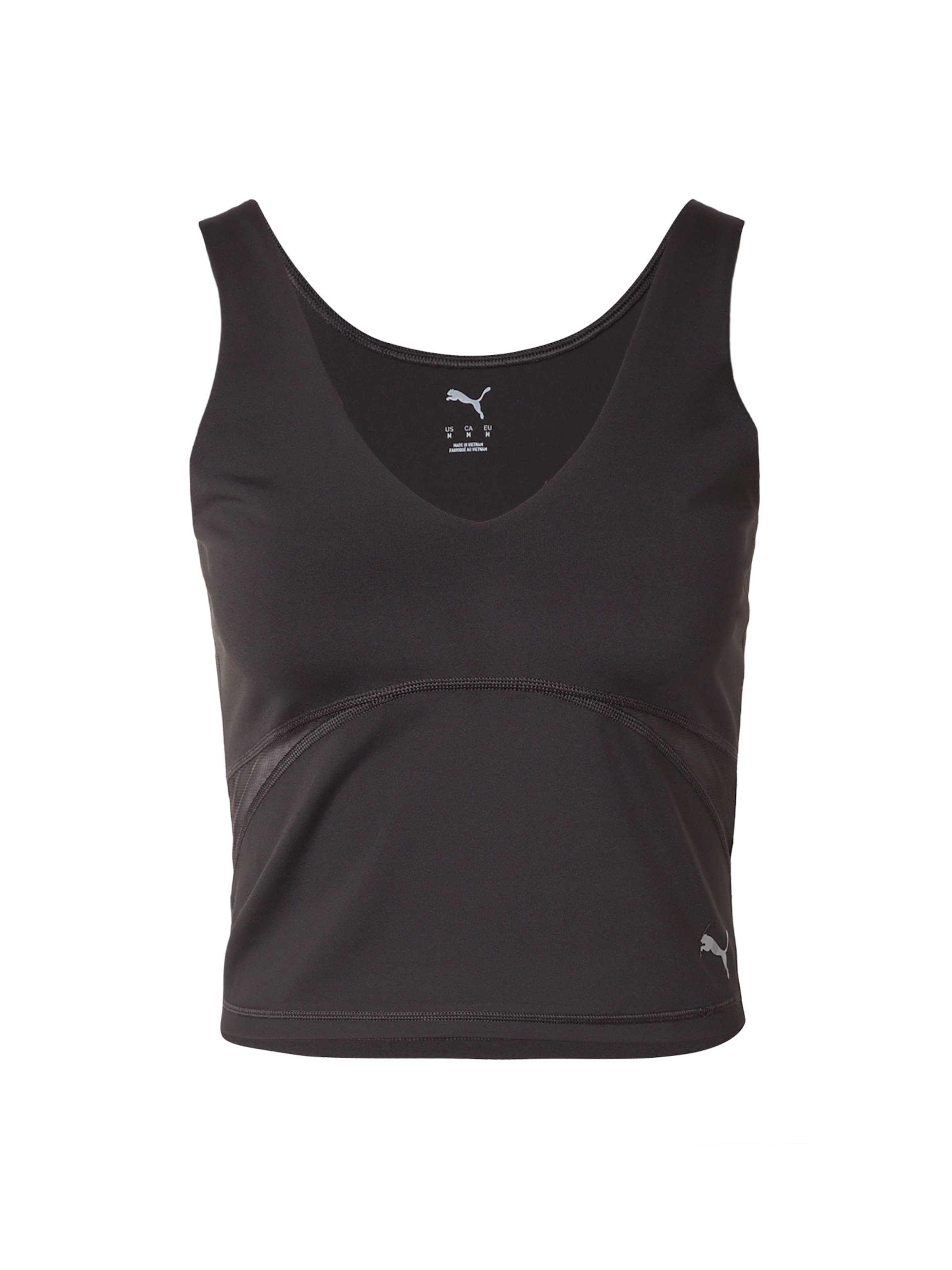 PUMA Sporttop in Schwarz: Vorderseite