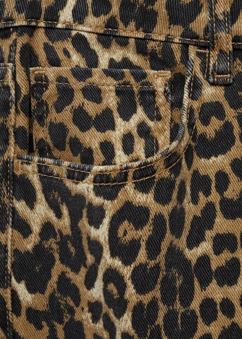 MANGO Loose fit Jeans 'Leo' in Brown