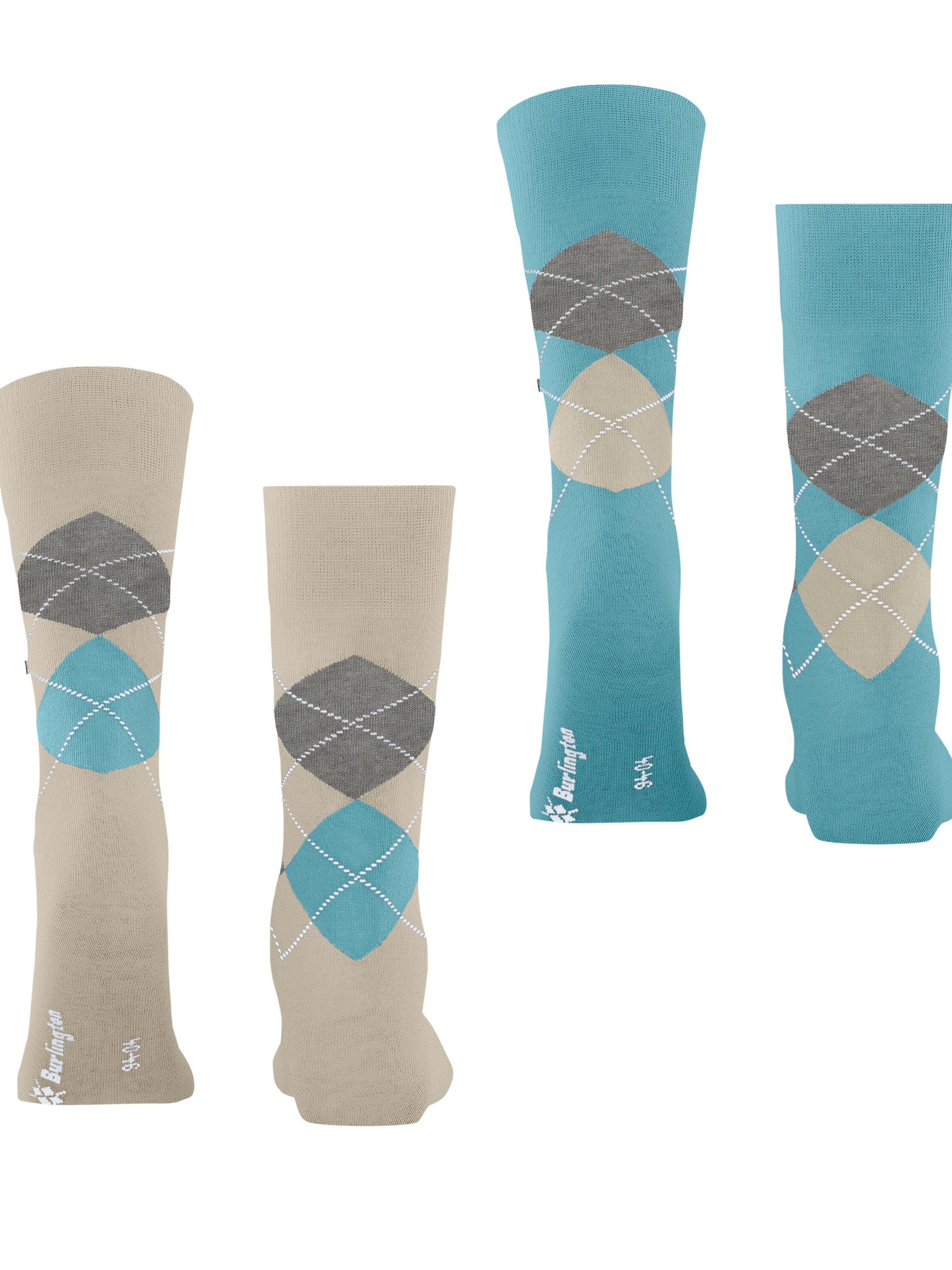 BURLINGTON Socks 'Everyday Argyle' in Grey