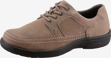 WALDLÄUFER Athletic Lace-Up Shoes in Brown: front