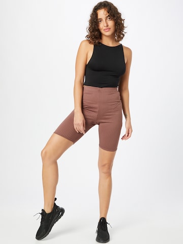 Coupe slim Pantalon 'JENNY' Femme Luxe en marron