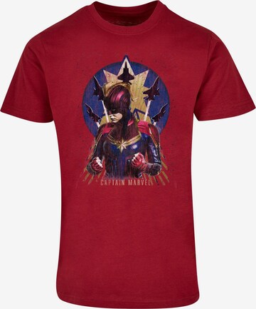 T-Shirt 'Captain Marvel - Jet Burst' ABSOLUTE CULT en rouge : devant