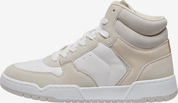 ONLY High-Top Sneakers 'Swift' in Beige: front
